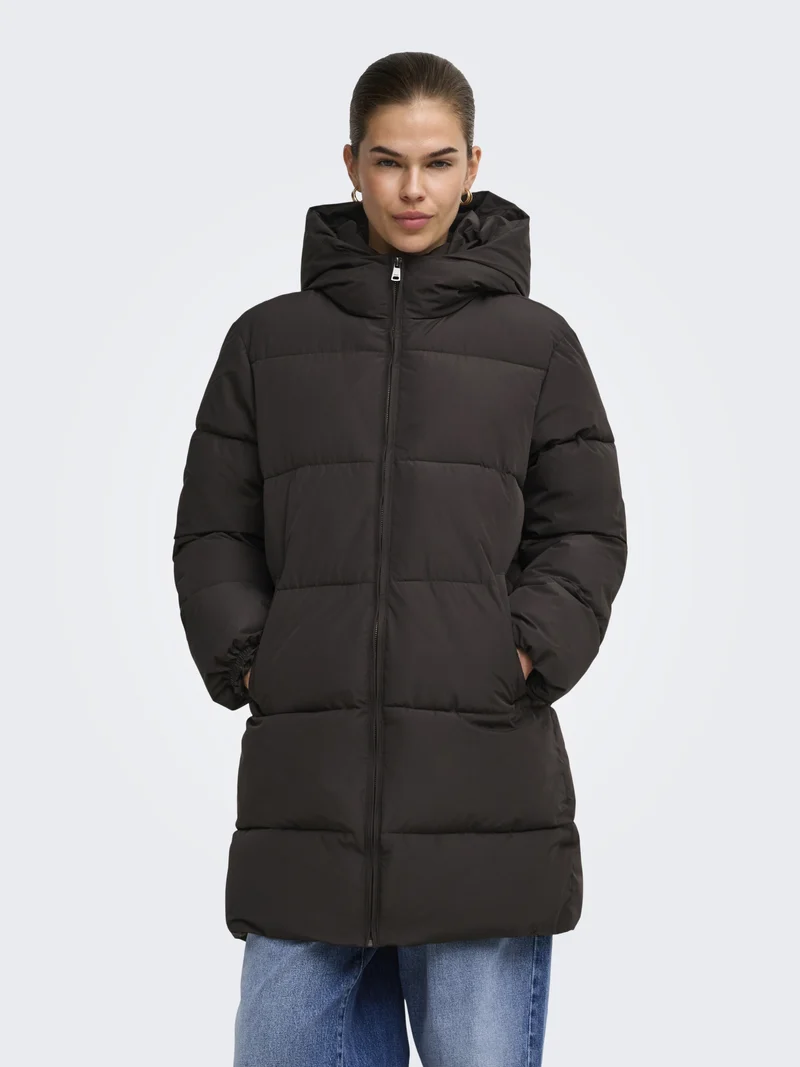 ONLJUTA PUFFER COAT OTW, Chocolate Torte