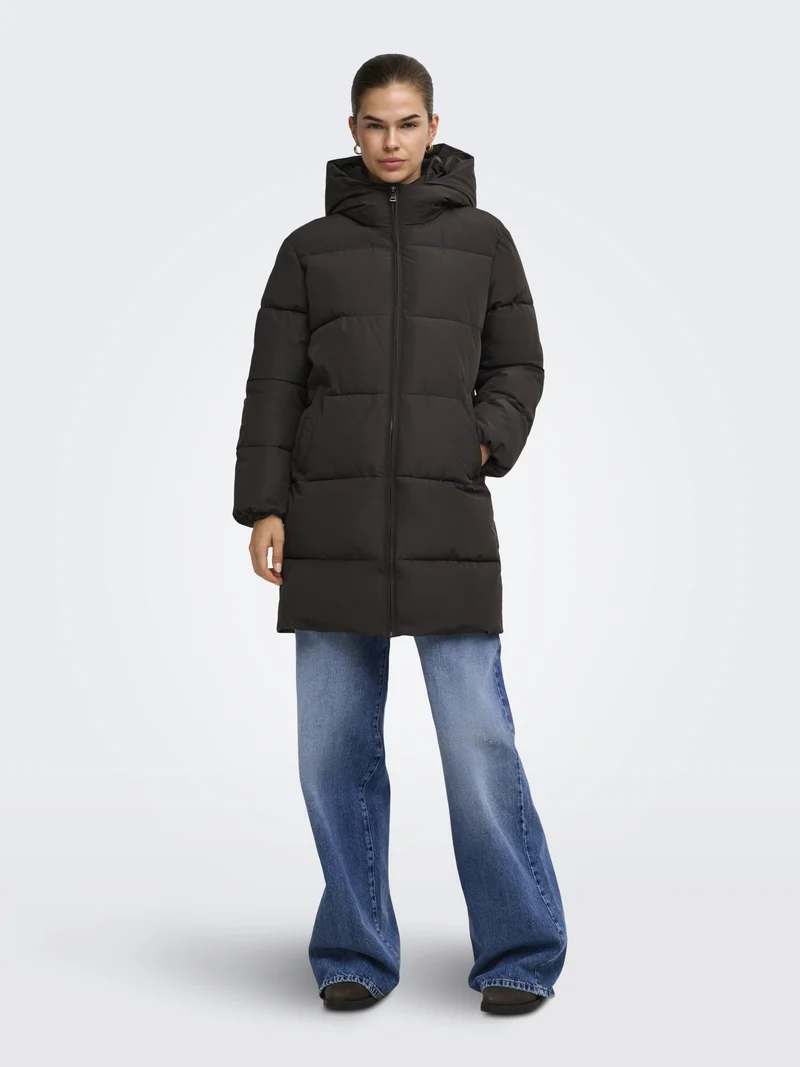 ONLJUTA PUFFER COAT OTW, Chocolate Torte