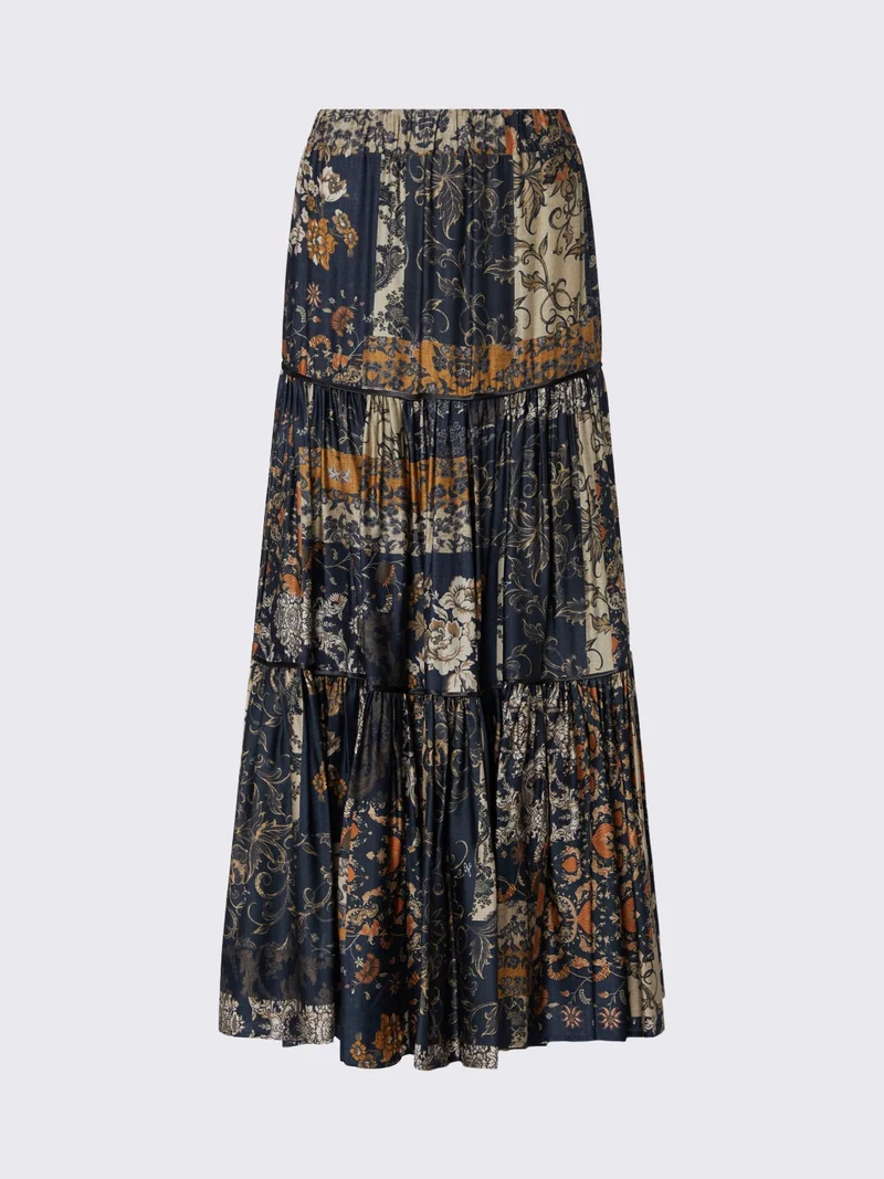 Long skirt with ruffles
