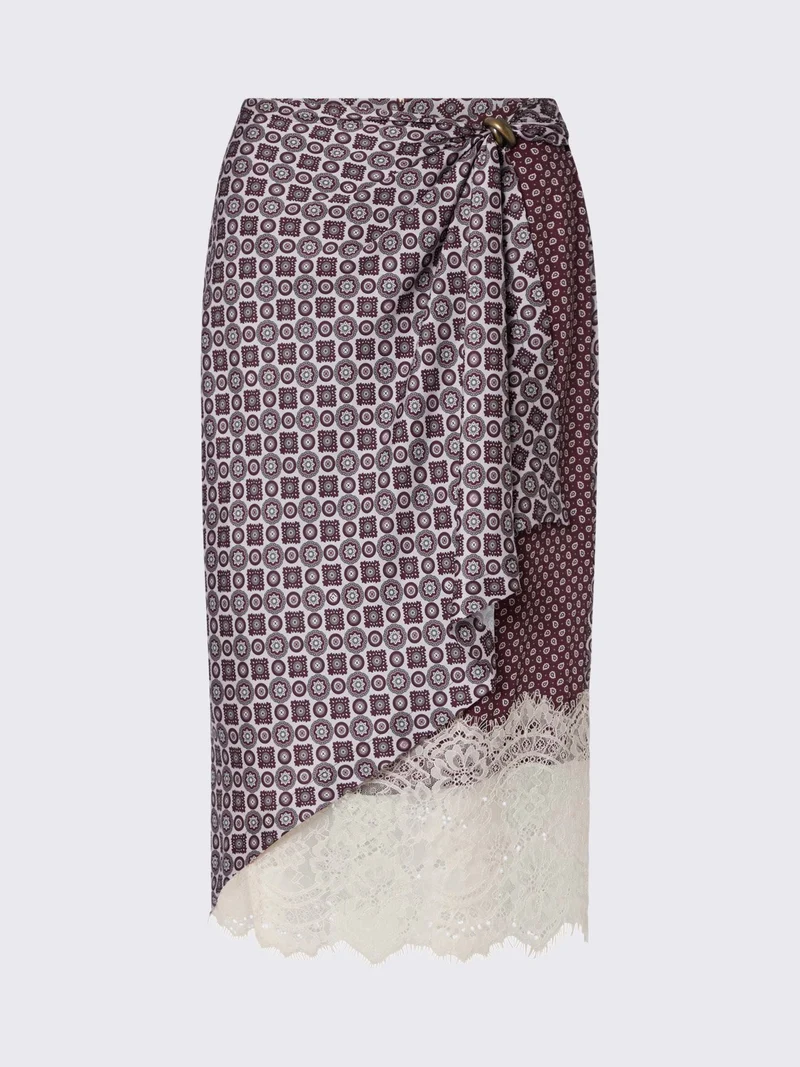Midi Skirt with Lace Details