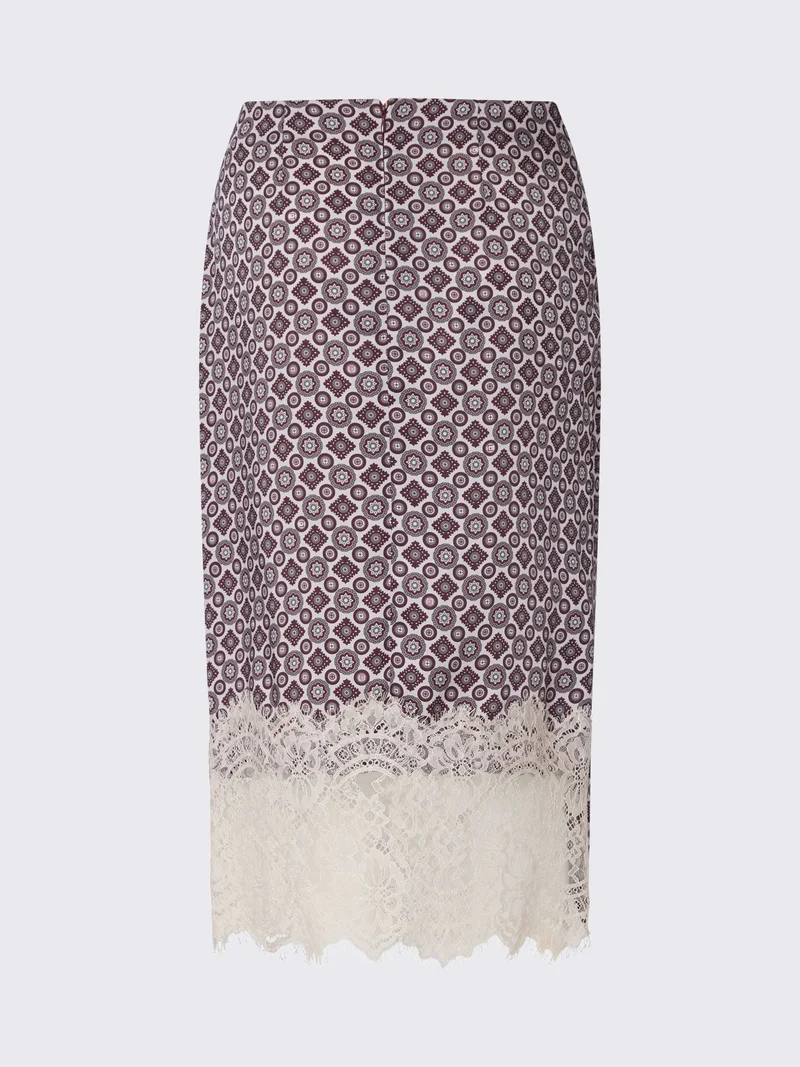 Midi Skirt with Lace Details