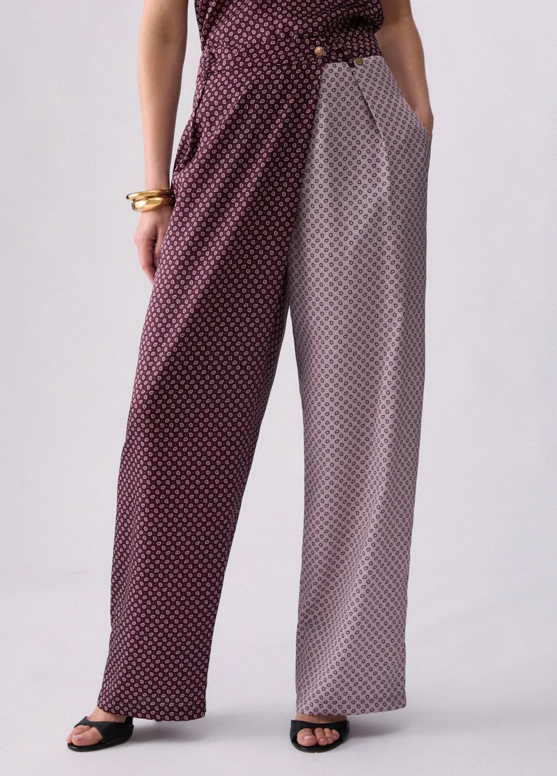 Bicolor Twill Trousers
