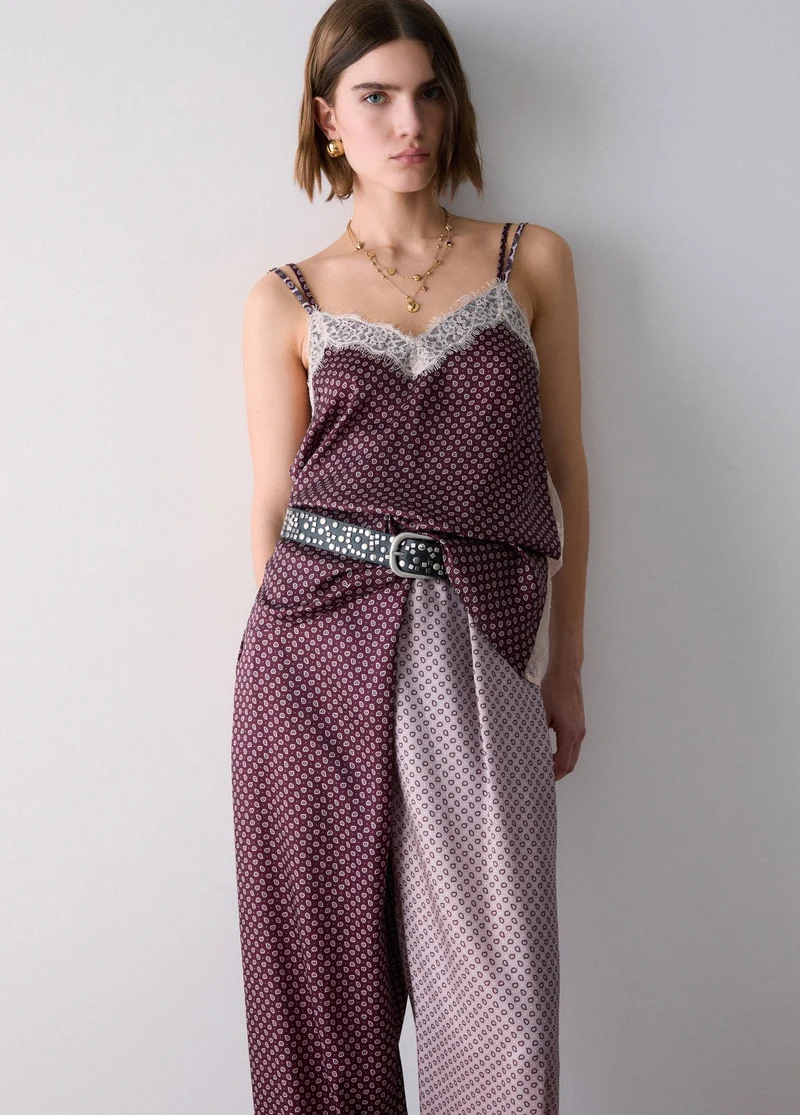 Bicolor Twill Trousers