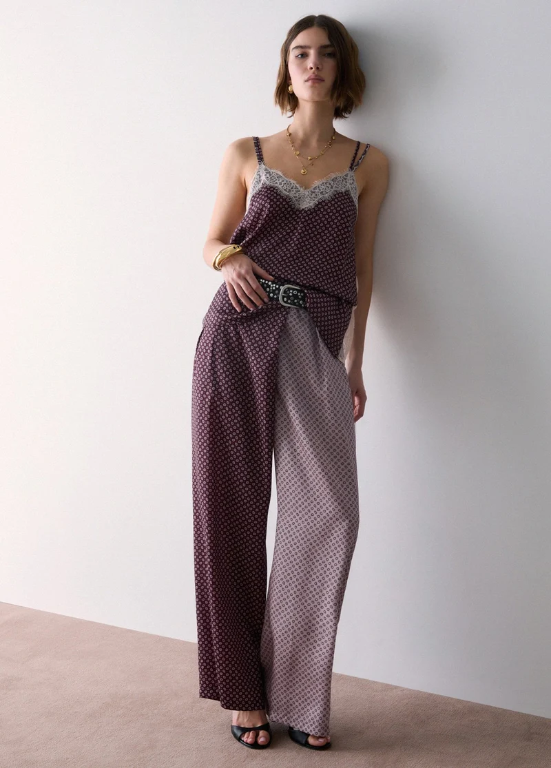 Bicolor Twill Trousers