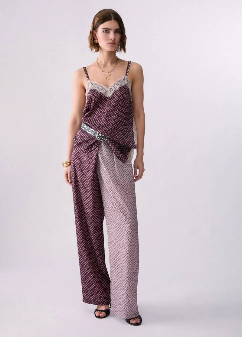 Bicolor Twill Trousers