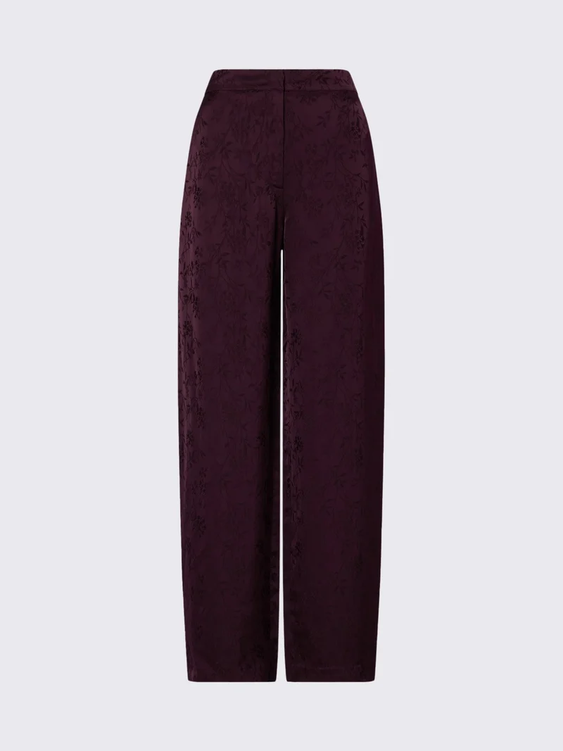 Balloon trousers in jacquard satin