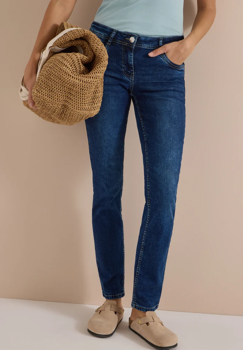 CECIL - Jeans Hose im Style Scarlett im Casual Fit - Farbe: Blau