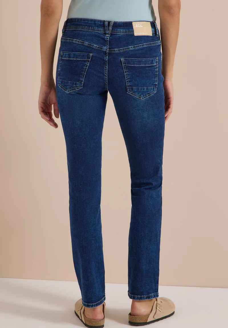 CECIL - Jeans Hose im Style Scarlett im Casual Fit - Farbe: Blau
