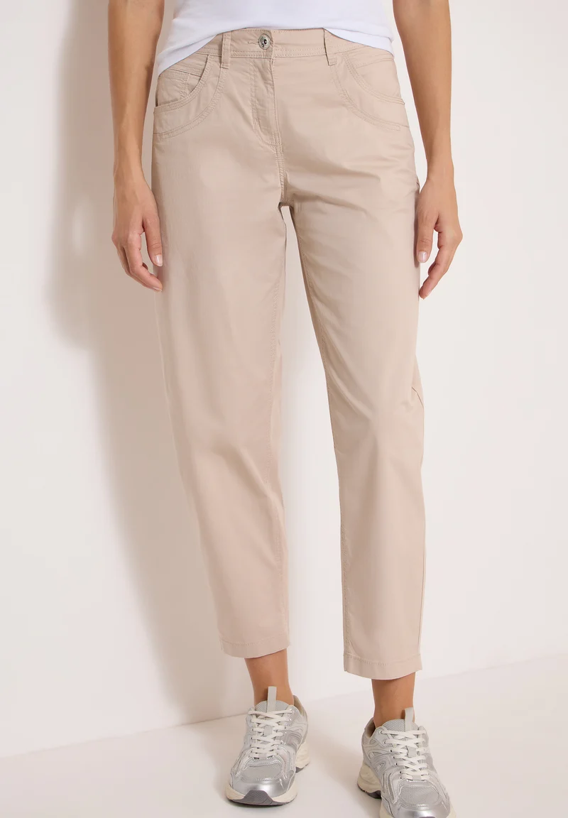 CECIL - Barrel Leg Hose in Papertouch Qualität - Farbe: cashmere beige