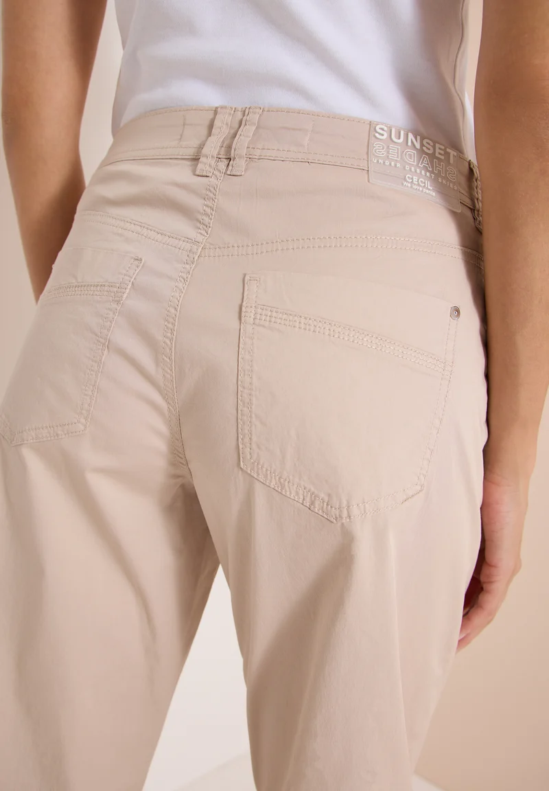 CECIL - Barrel Leg Hose in Papertouch Qualität - Farbe: cashmere beige