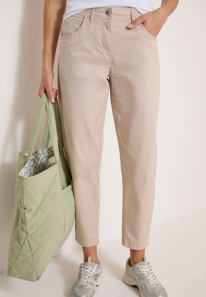 CECIL - Barrel Leg Hose in Papertouch Qualität - Farbe: cashmere beige