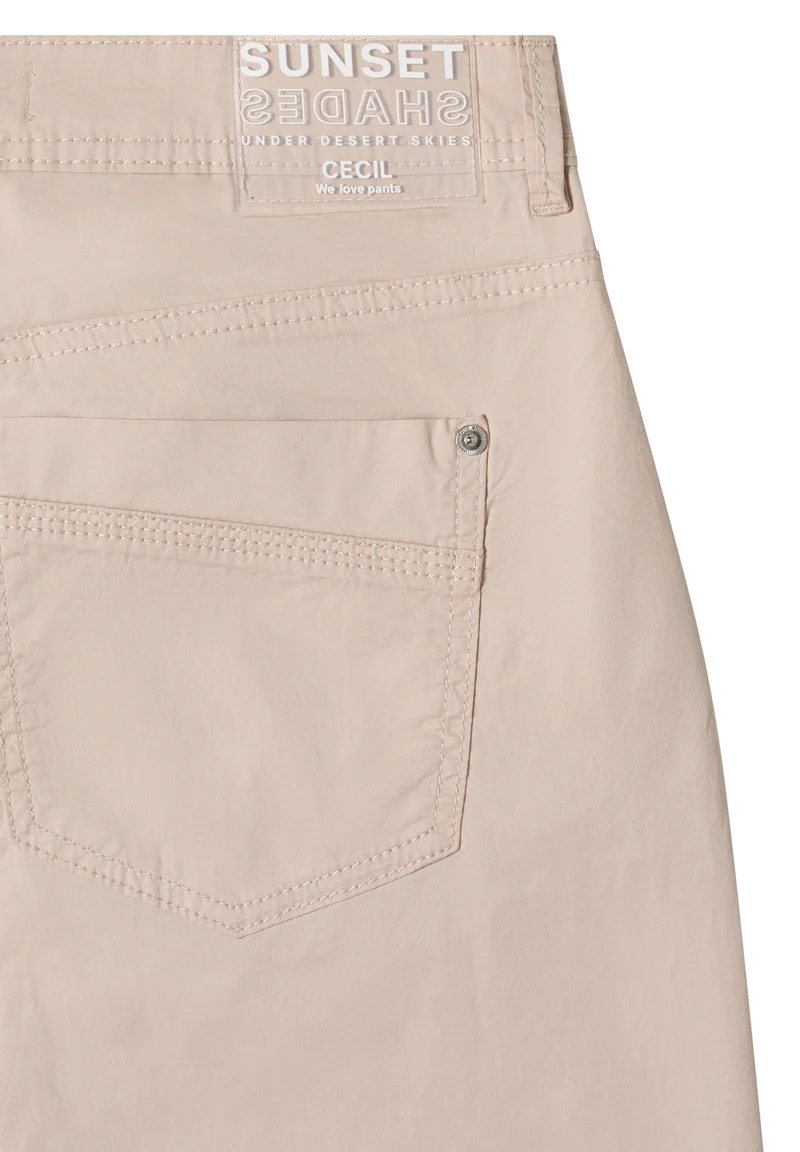 CECIL - Barrel Leg Hose in Papertouch Qualität - Farbe: cashmere beige
