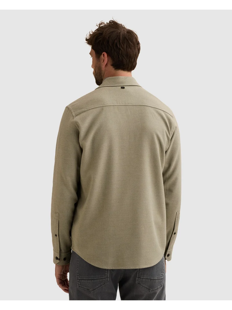 Long sleeve shirt Brushed Melange, Forest Fog