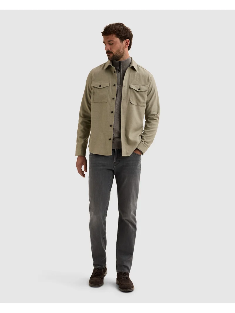 Long sleeve shirt Brushed Melange, Forest Fog