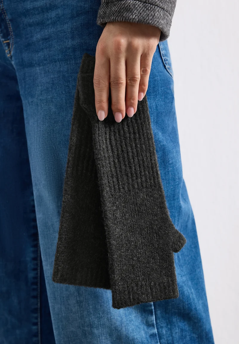 OP_Arm Warmers_Fine Knit Set, anthracite melange