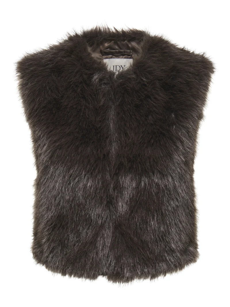 JDYORA FAUX FUR WAISTCOAT OTW QIQ N, Chocolate Torte
