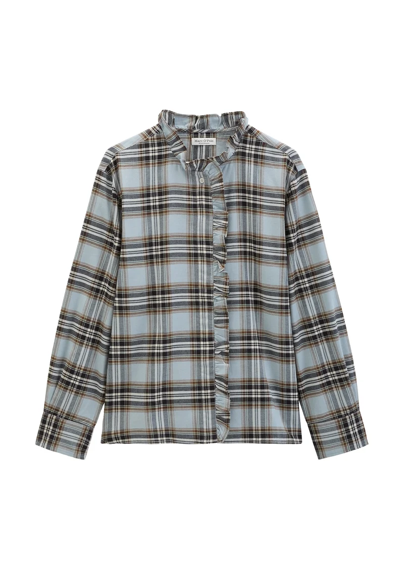 Woven Blouses Longsleeve, Medium Blue_Multi_01