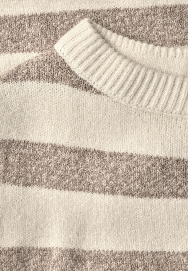 LTD QR_cosy striped sweater u-, pure beige