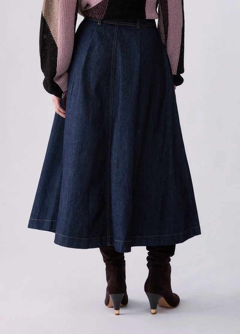 Long Denim Skirt