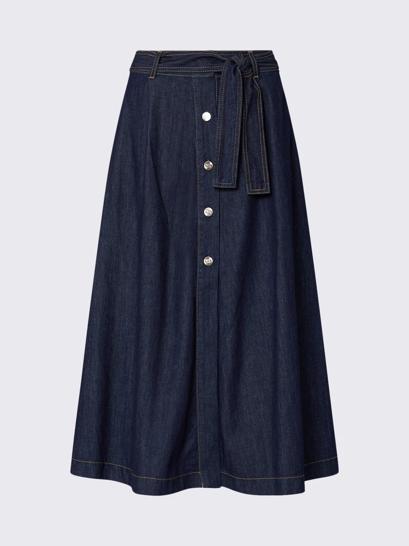 Long Denim Skirt