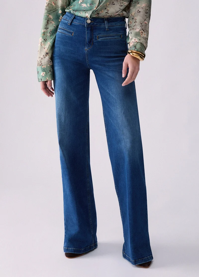 Stonewash Flare Jeans