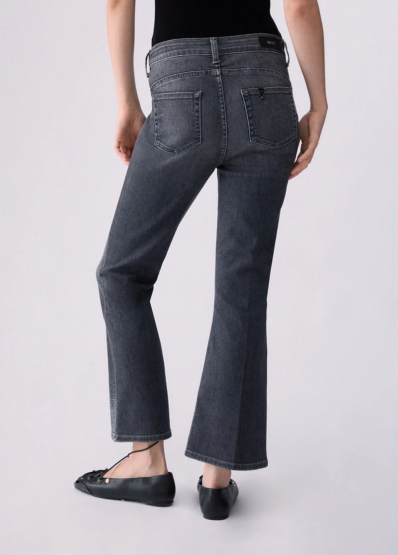 Bootcut jeans with rhinestones