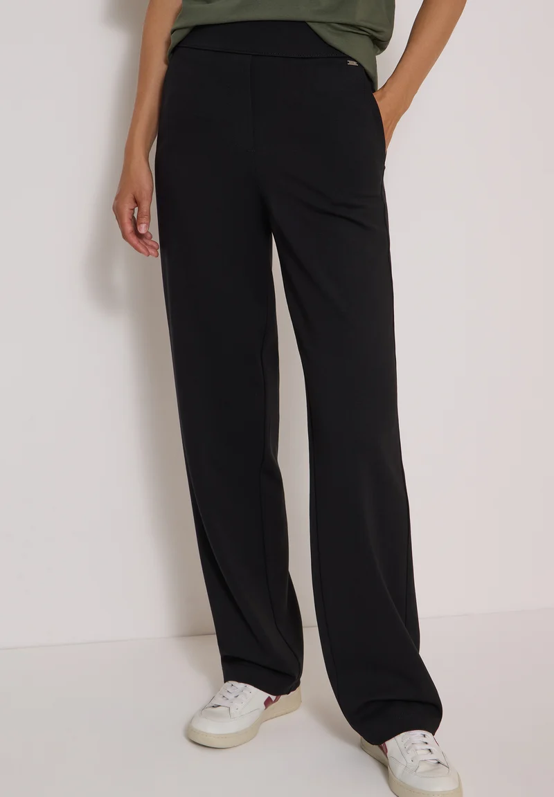 CECIL - High Waist Straight Leg Hose im Loose Fit - Farbe: Black