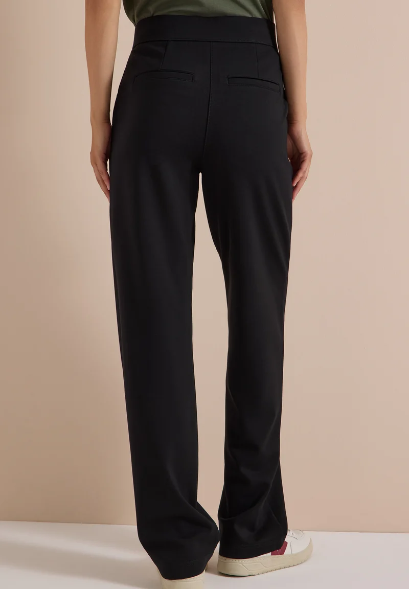 CECIL - High Waist Straight Leg Hose im Loose Fit - Farbe: Black
