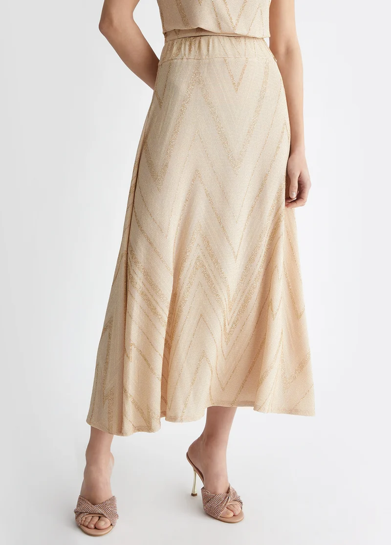 Long Chevron Skirt