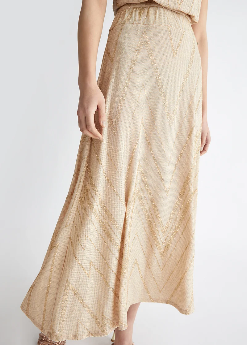 Long Chevron Skirt