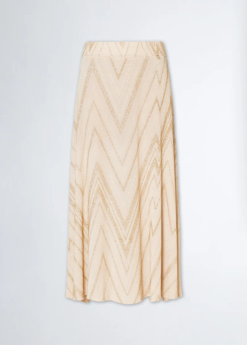 Long Chevron Skirt