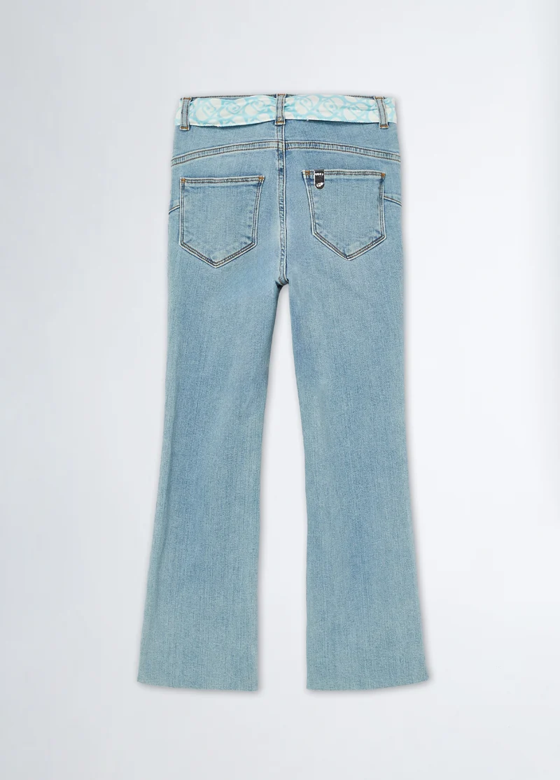 Jeans with Monogram Belt