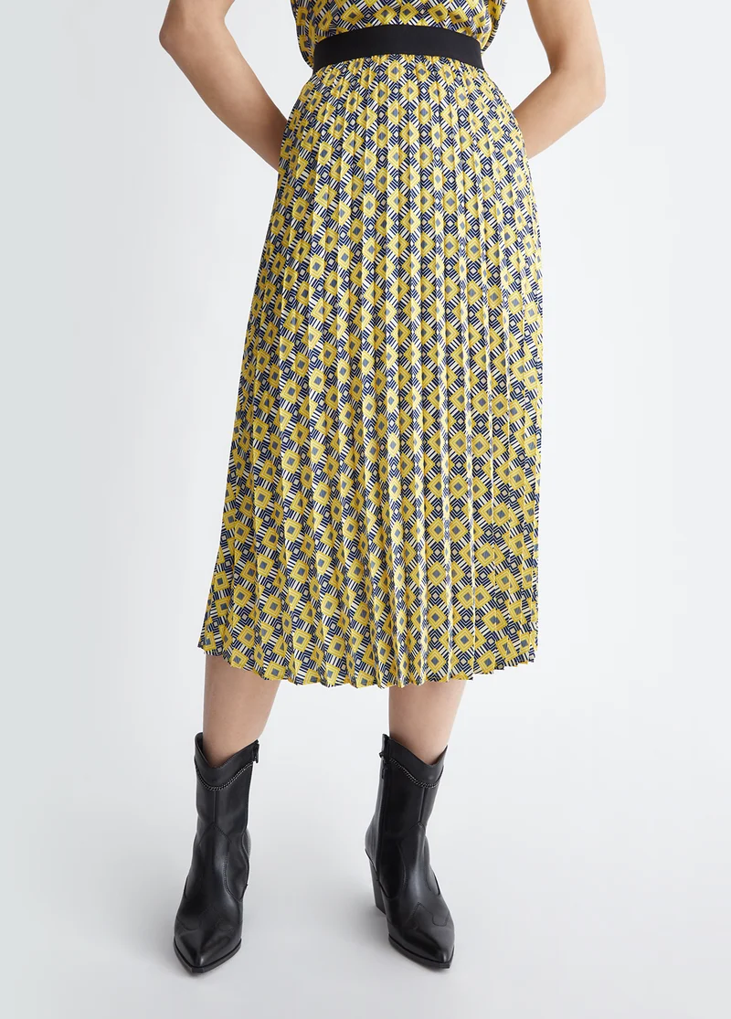 Printed Twill Skirt