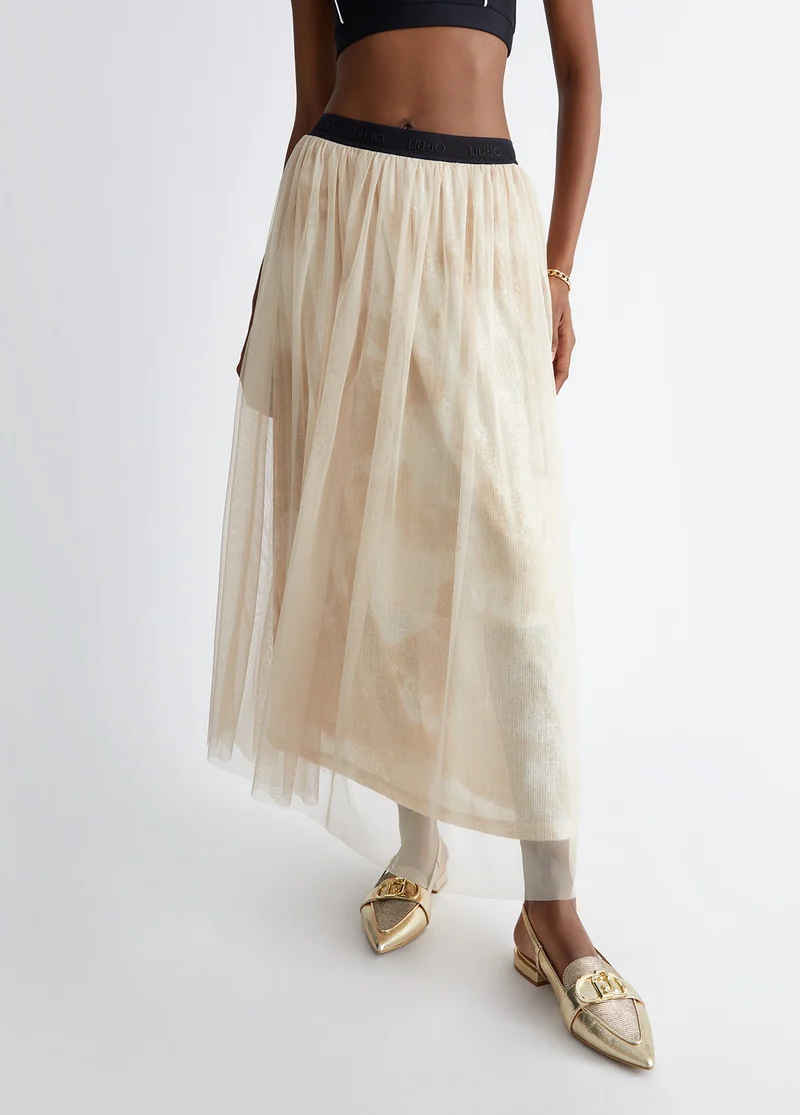Jersey Skirt with Sequins
