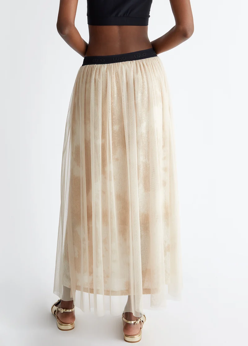 Jersey Skirt with Sequins