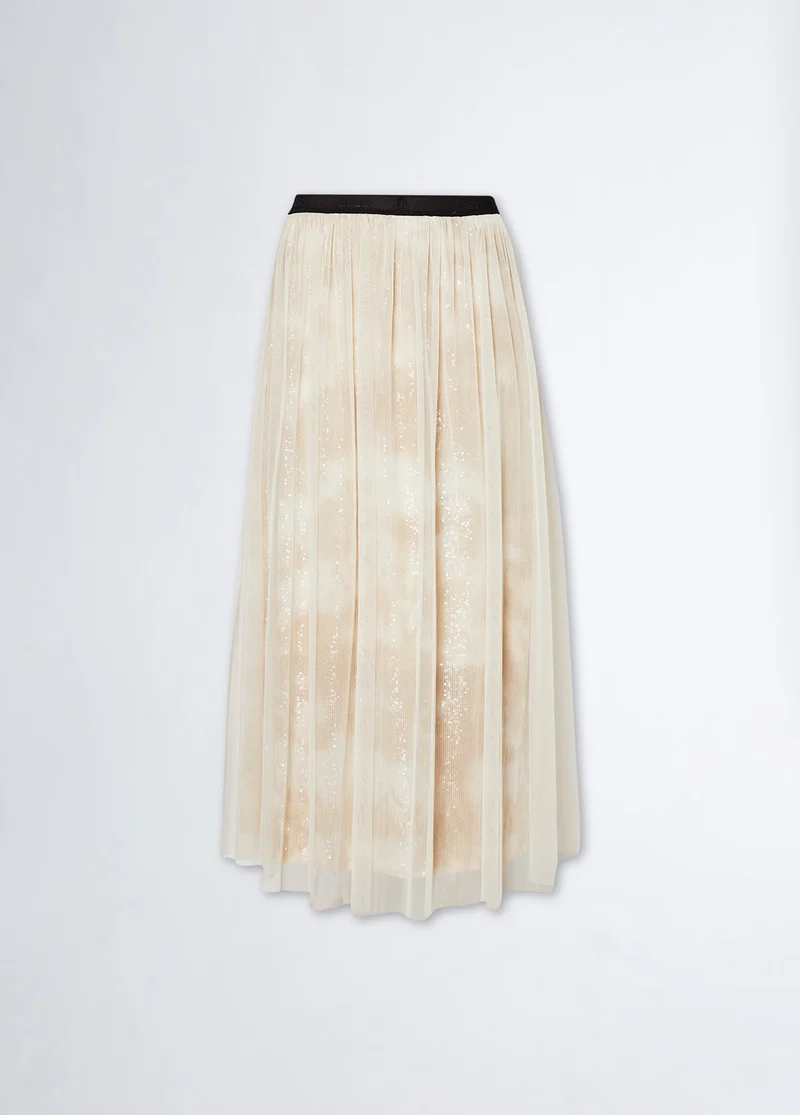 Jersey Skirt with Sequins