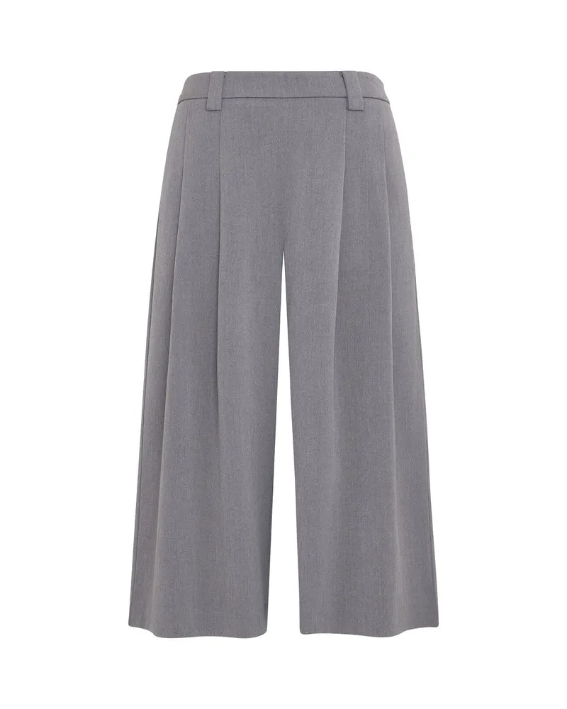 MSCHMaryla Henrika HW Culotte Pants, Grey Melange