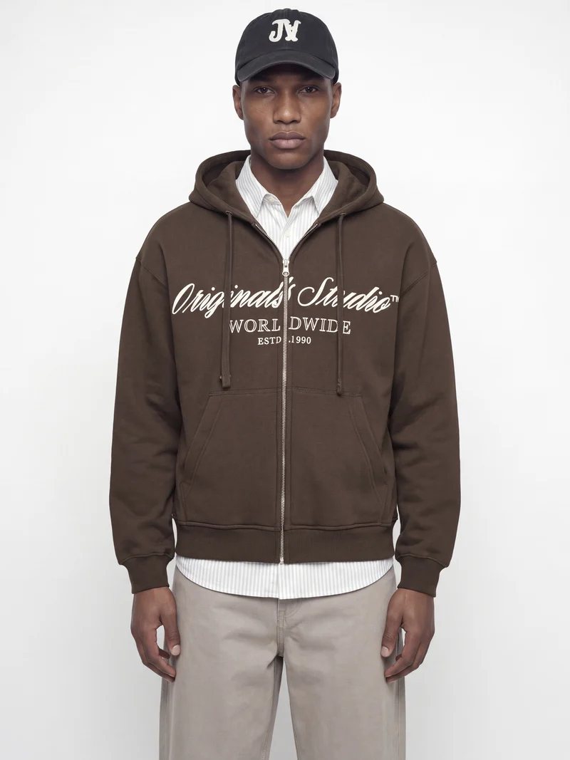 JORNORREBRO FRONT SWEAT ZIP HOOD, Java