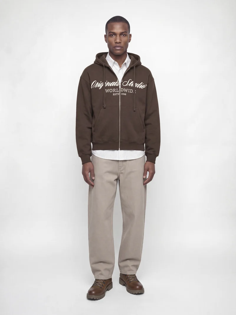 JORNORREBRO FRONT SWEAT ZIP HOOD, Java