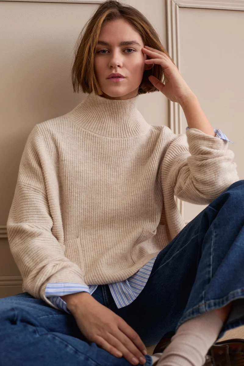Pullover, light beige mel