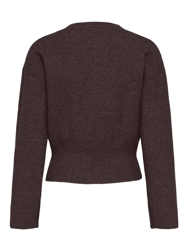 ONLMACEY LS O-NECK KNT, Coffee Bean/Melange