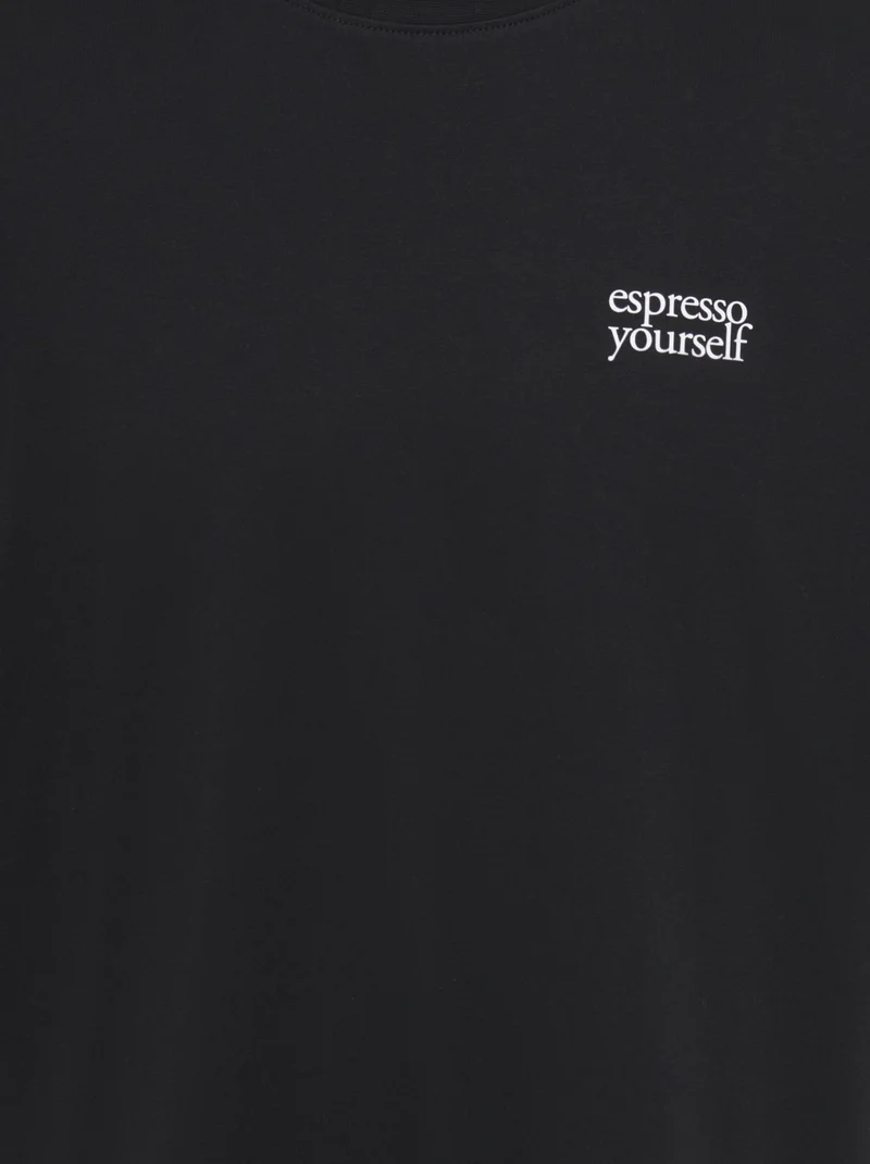 ONSFRED DRINKS LIFE RLX SS TEE, Black/ESPRESSO YOURSELF