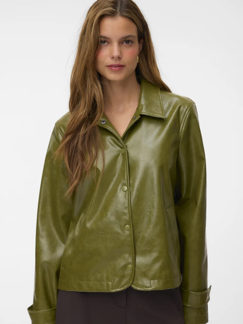 VMDASH SHORT COATED JACKET, Sphagnum