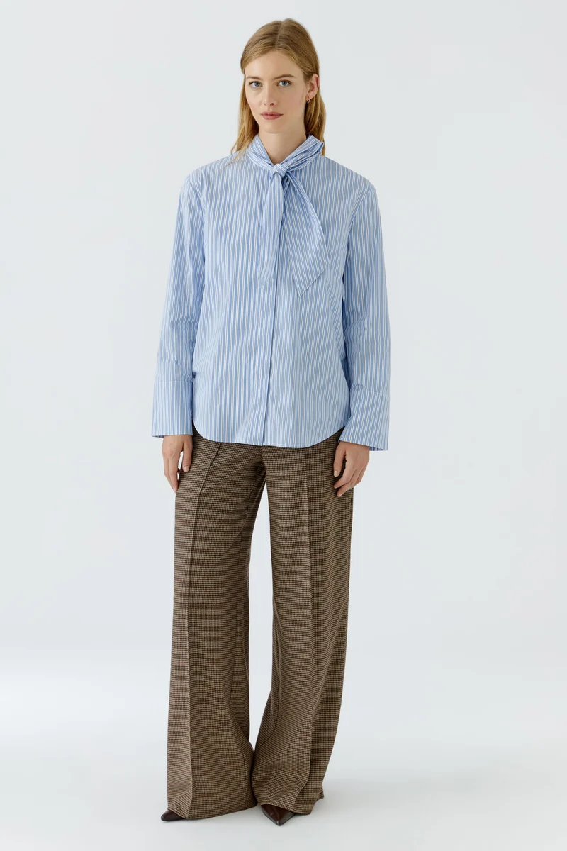Bluse, blue white