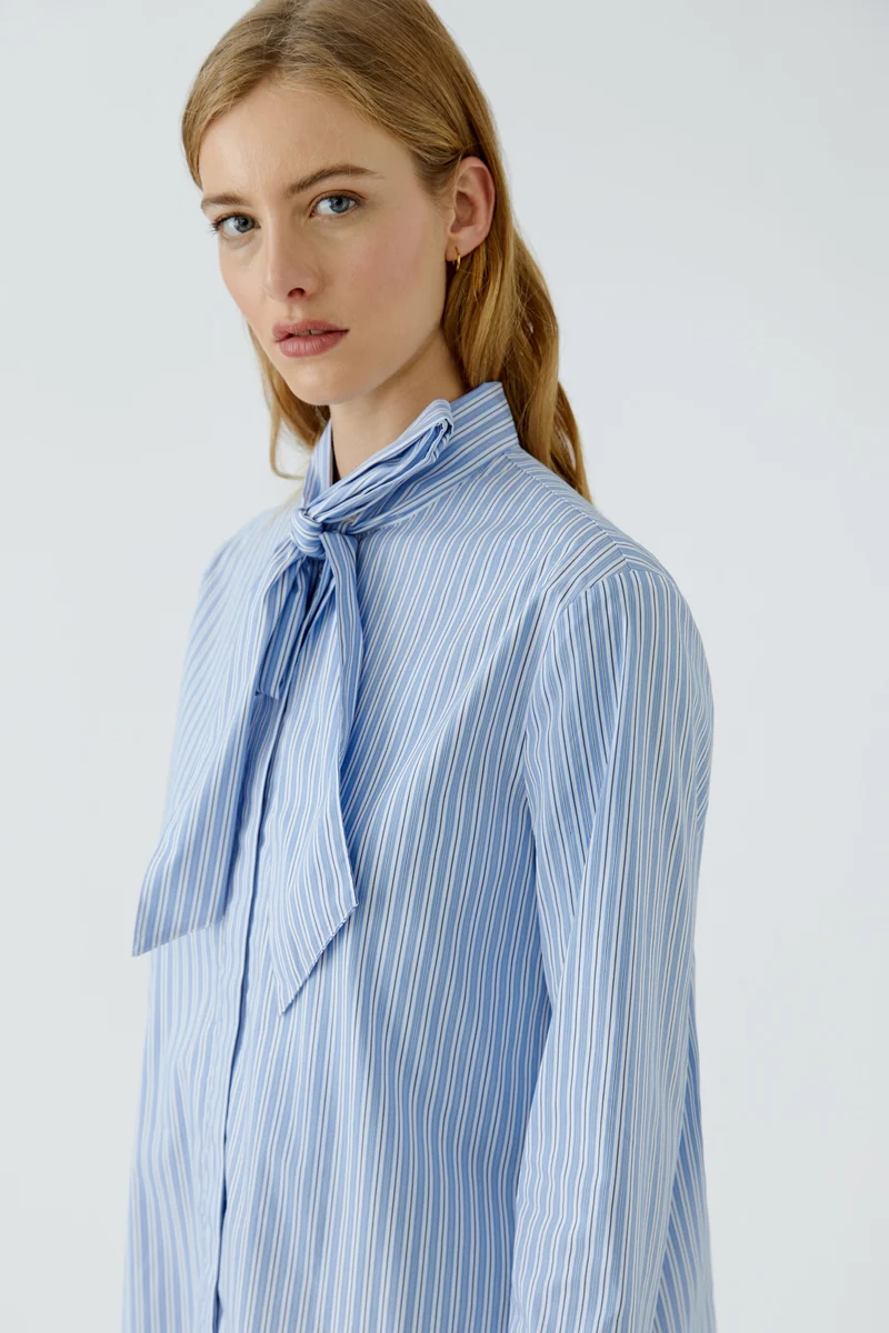 Bluse, blue white