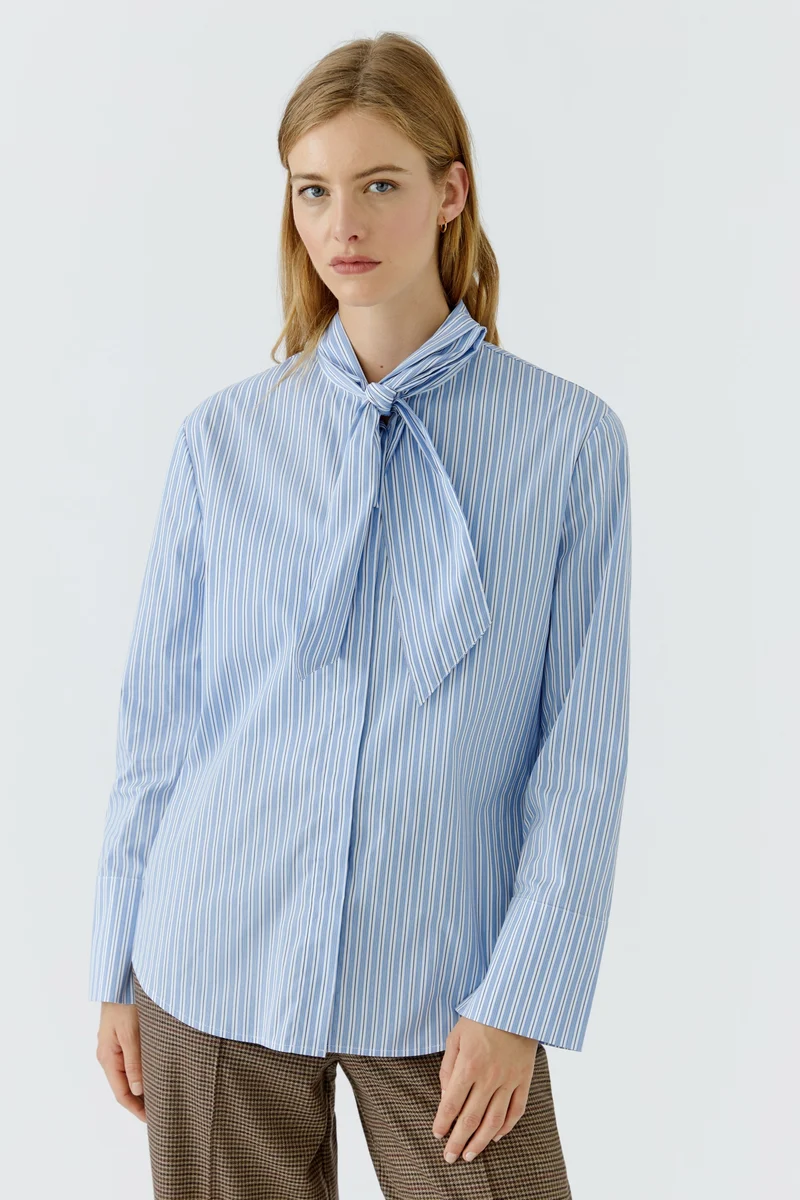 Bluse, blue white