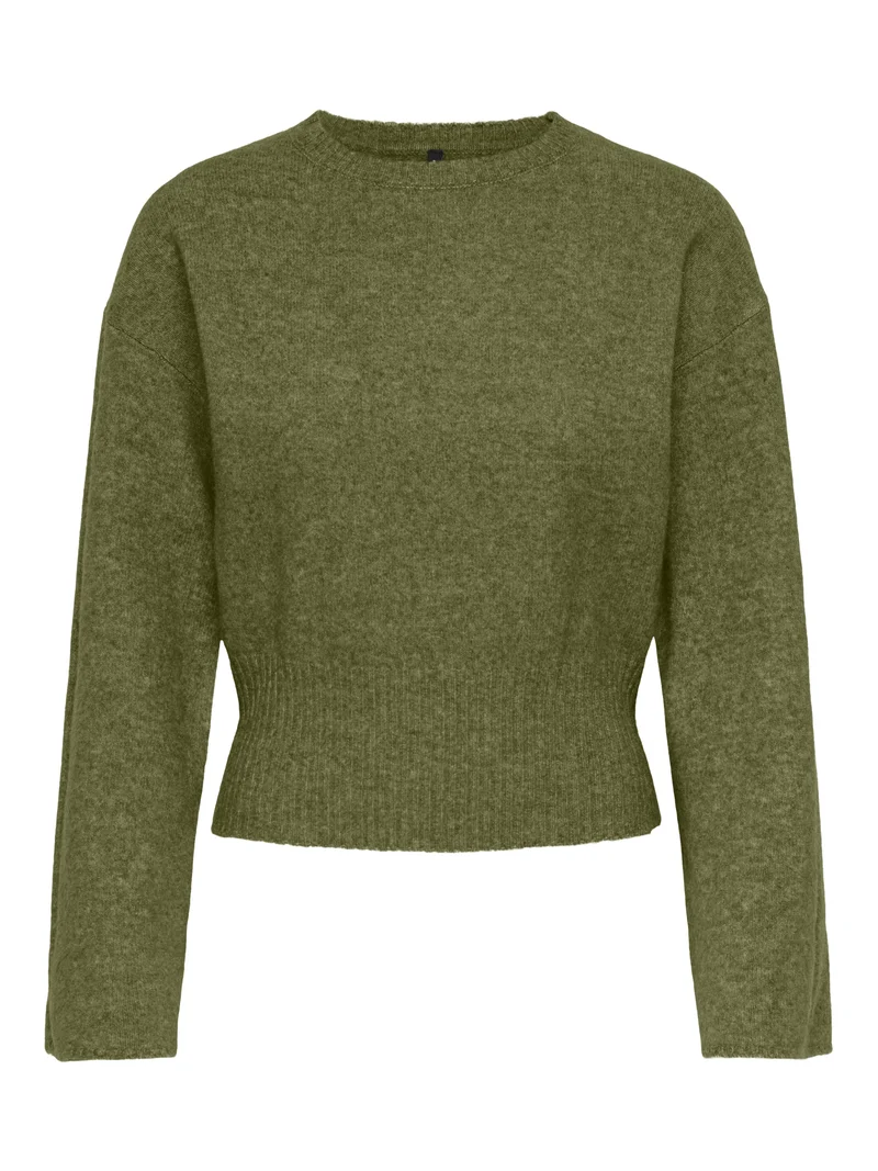 ONLMACEY LS O-NECK KNT, Sphagnum/Melange