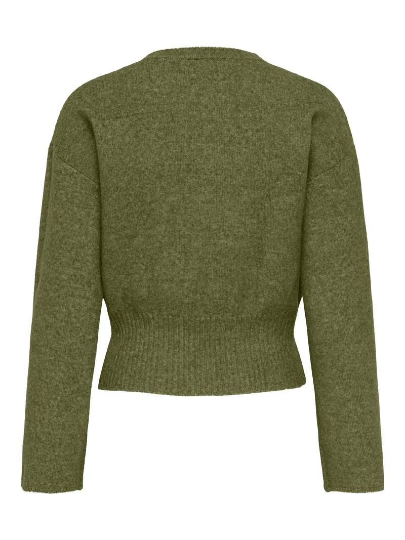 ONLMACEY LS O-NECK KNT, Sphagnum/Melange
