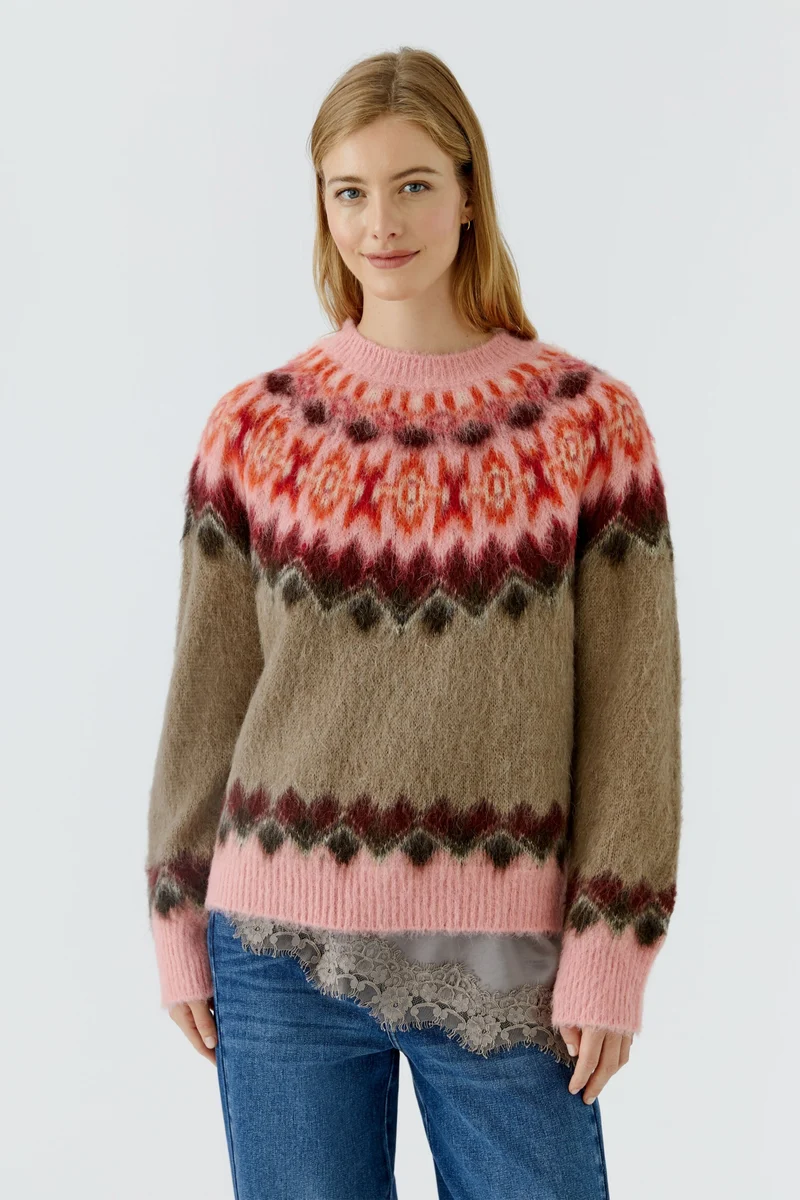 Pullover, lt brown rose