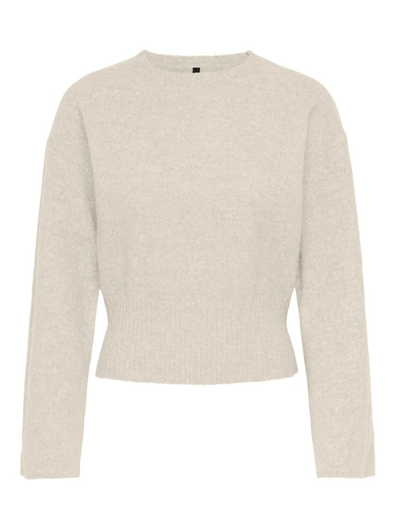 ONLMACEY LS O-NECK KNT, Birch/Melange